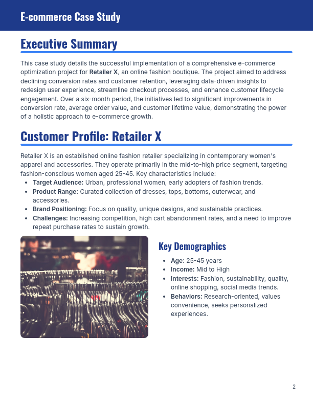 Ecommerce Conversion & Retention Case Study